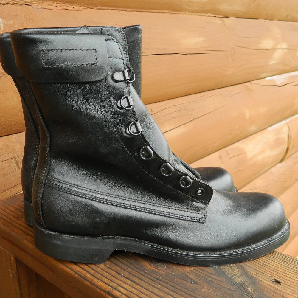 VINTAGE 1986 BILTRITE BLACK STEEL TOE COMBAT BOOTS Men’s 8.5